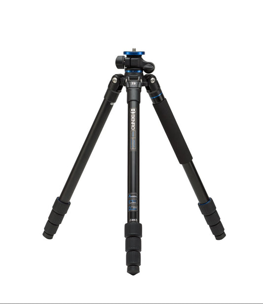 Side profile of the Benro SystemGo aluminum tripod showcasing its 30lb load capacity.