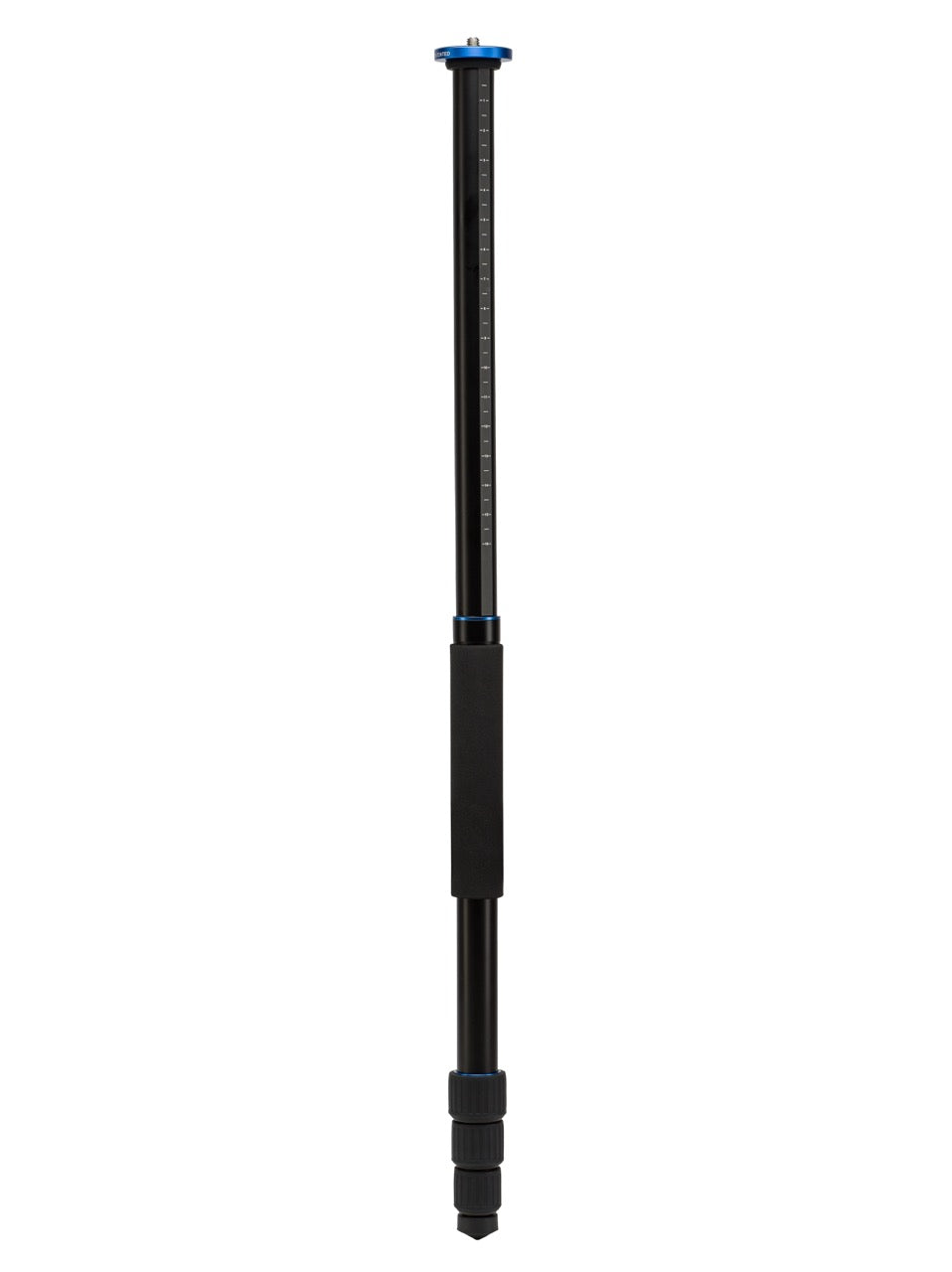 Benro FGP28A blue-ringed leg detached and converted into a functional monopod.