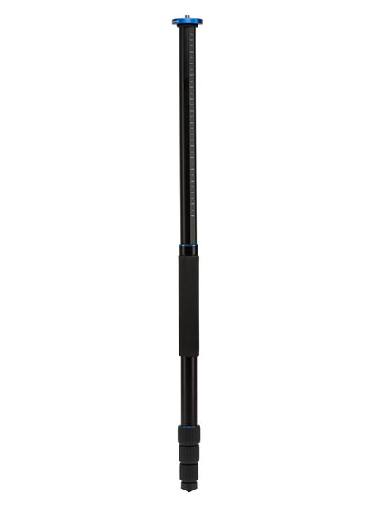 Benro FGP28A blue-ringed leg detached and converted into a functional monopod.