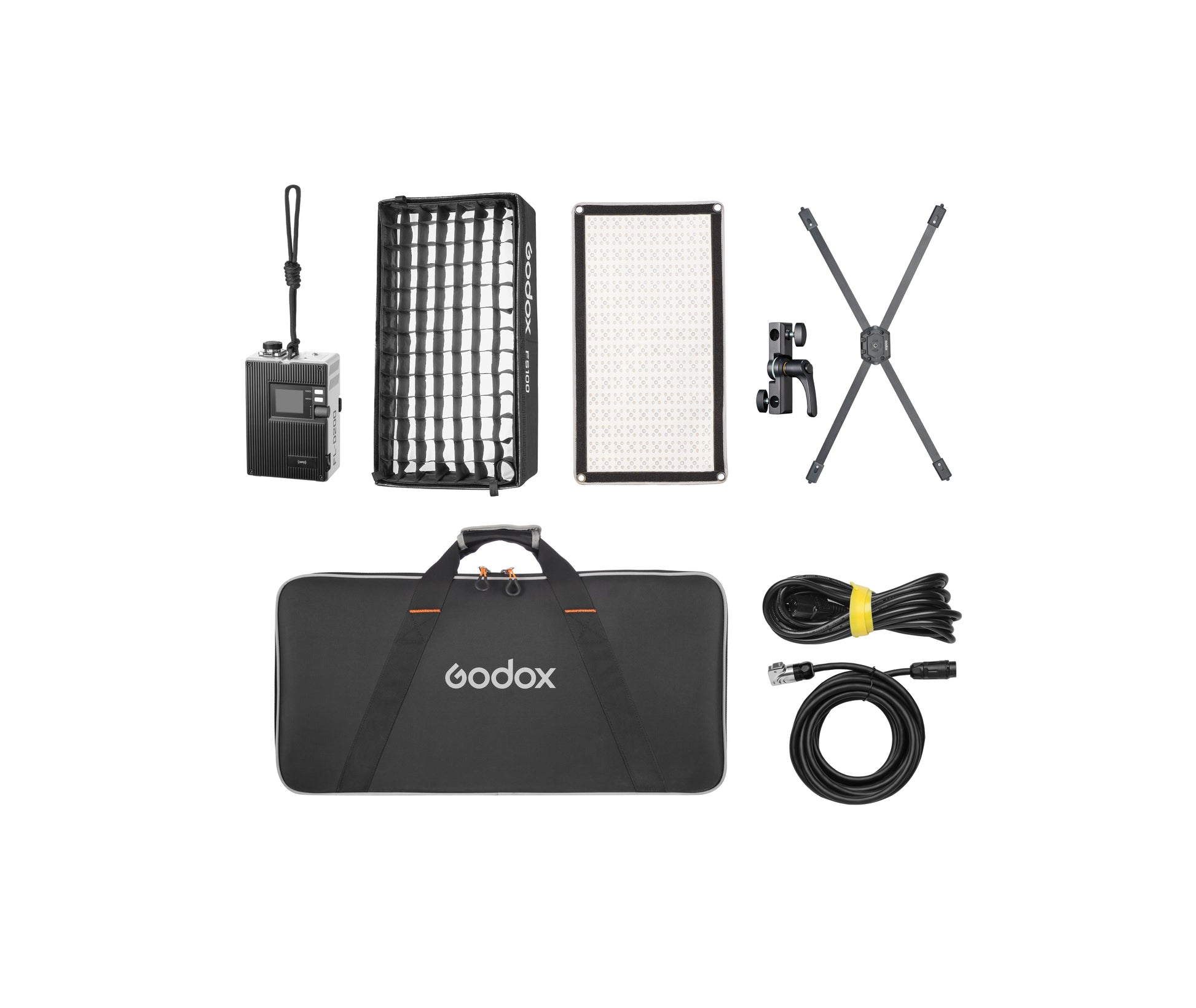 Photographer using the Godox FL100R's NFC feature to connect their phone to the light instantly.