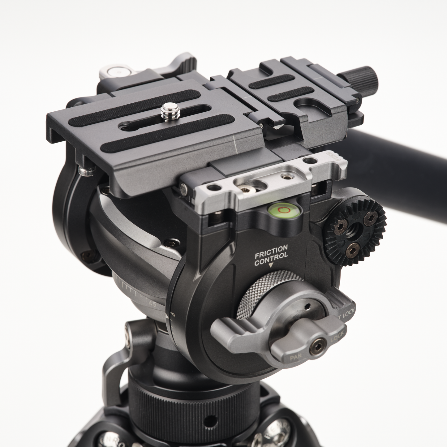 Spring-loaded counterbalance tab on Benro FS36PRO for stabilizing cinema rigs up to 13.2 lbs.