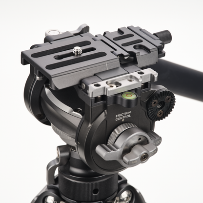Spring-loaded counterbalance tab on Benro FS36PRO for stabilizing cinema rigs up to 13.2 lbs.
