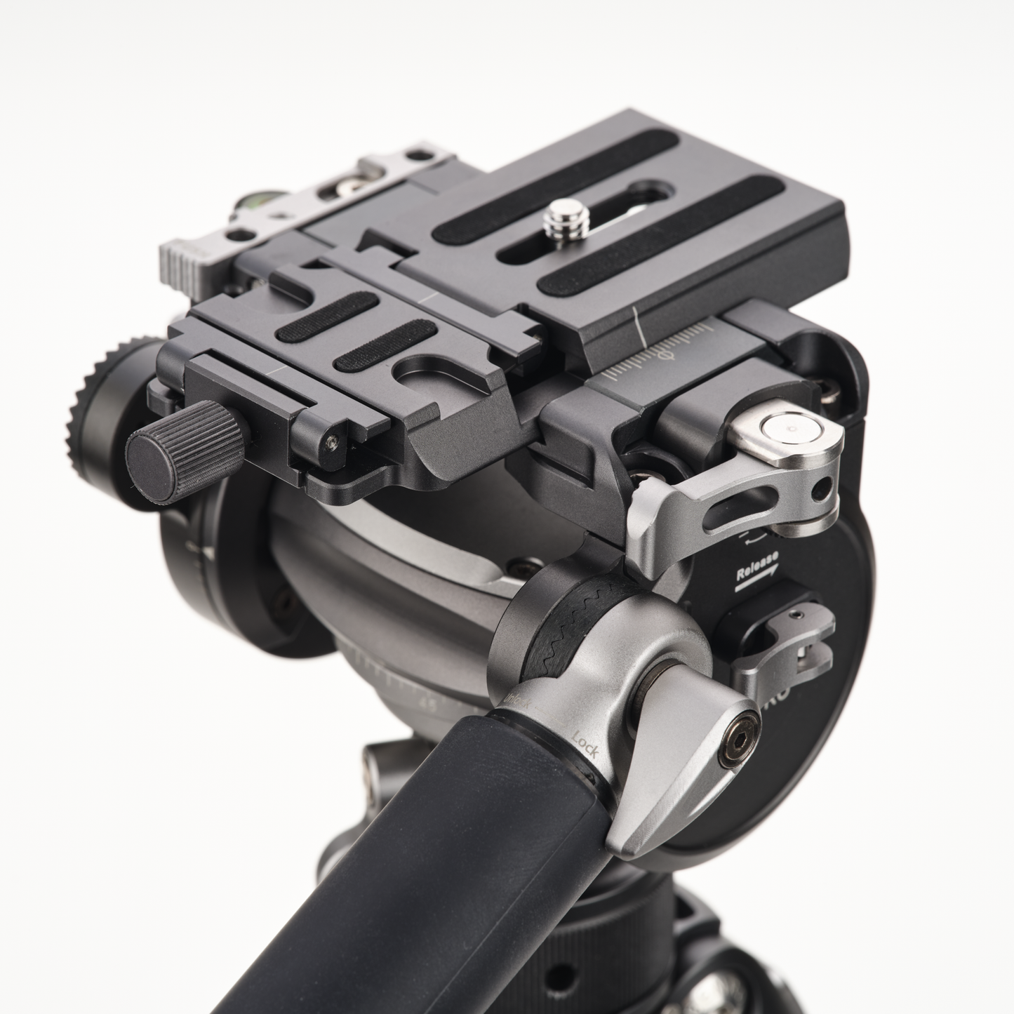 Dual-purpose camera plate system showing Arca-Swiss and 501-style compatibility.