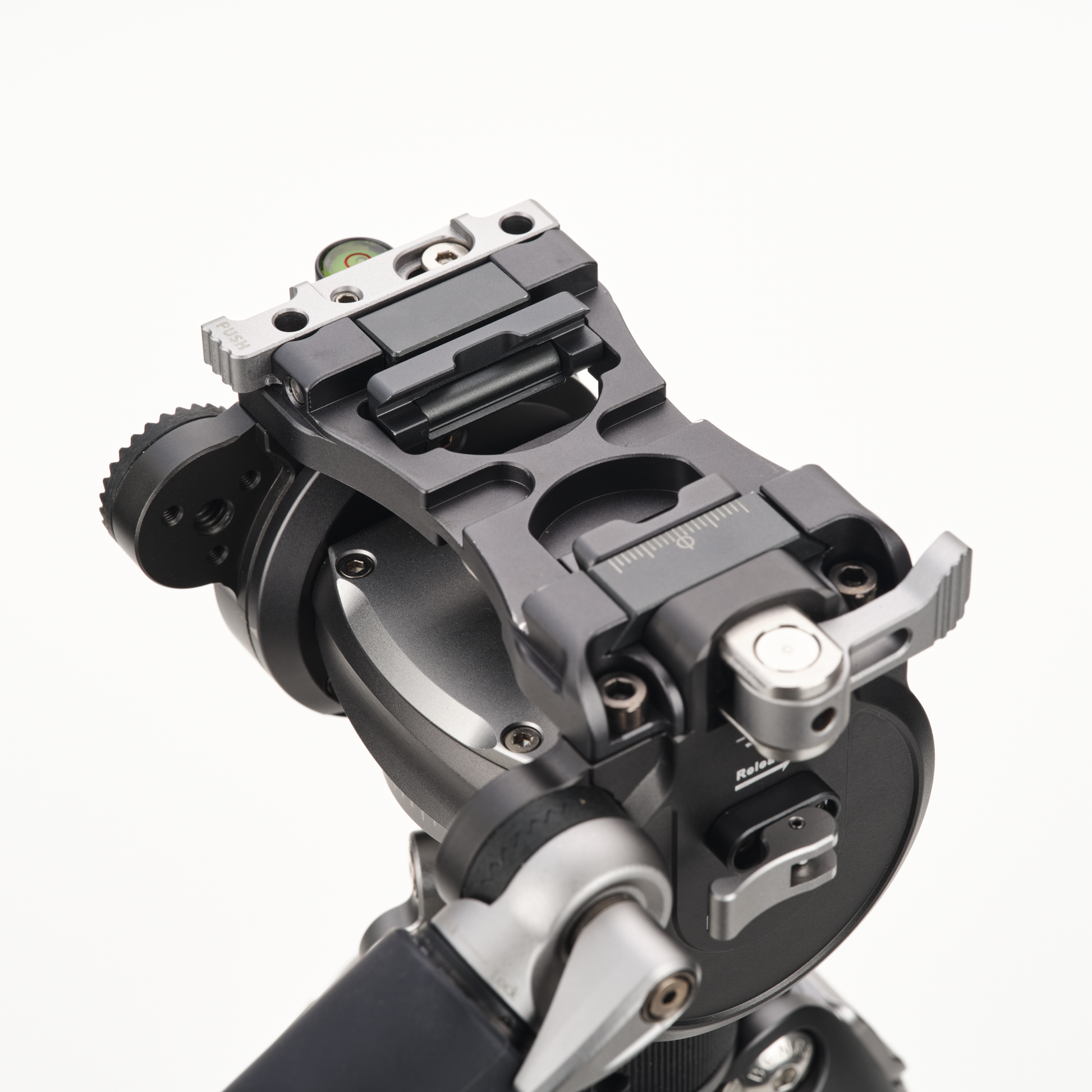 Benro FS36PRO demonstrating 90-degree forward and back tilt range for filmmaking.