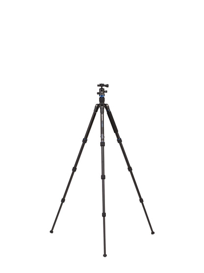 Travel Angel FTA18AB0 tripod fully extended to maximum height of 58.46 inches