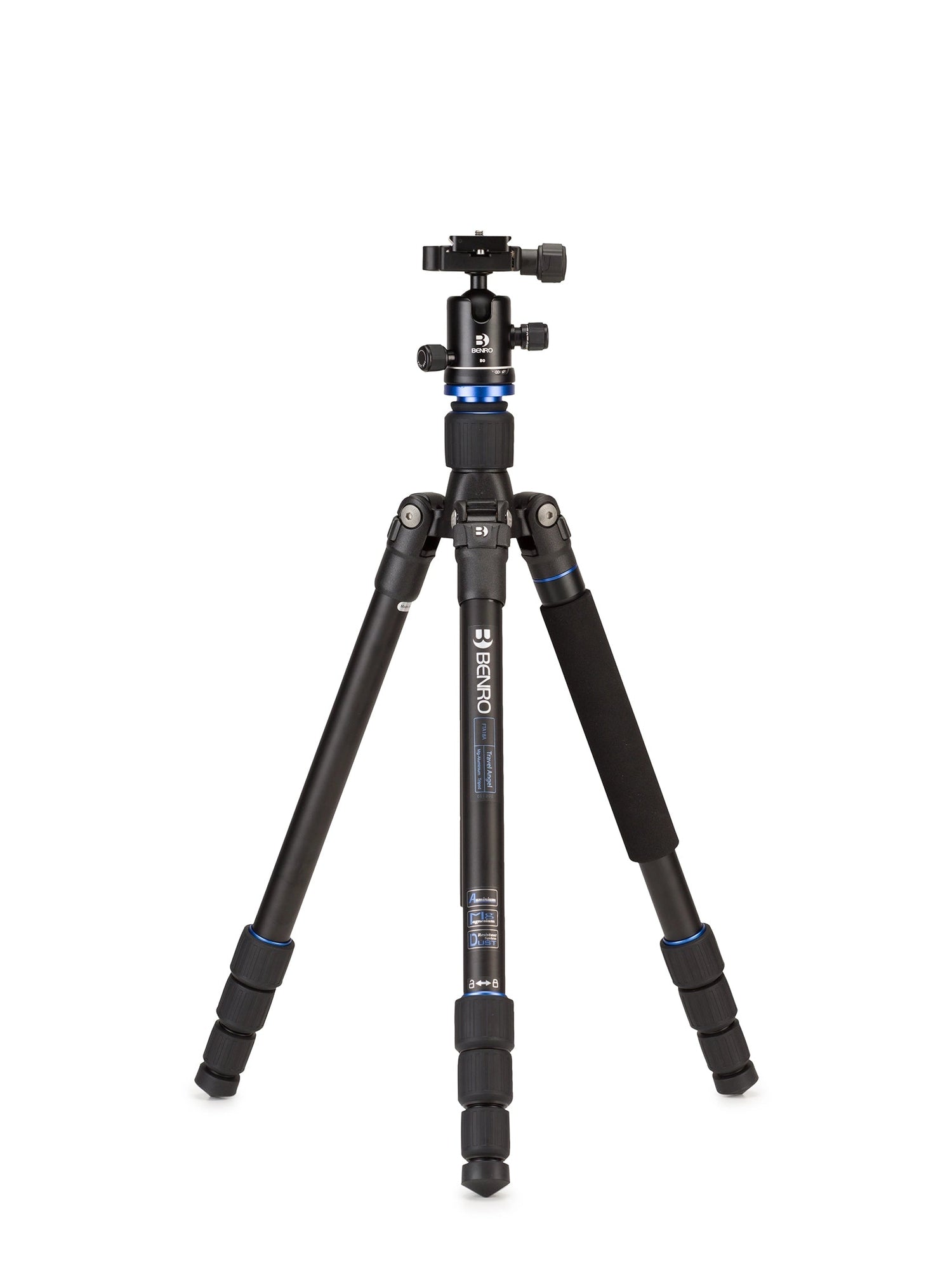 Travel Angel FTA18AB0 aluminum travel tripod kit with triple action ballhead