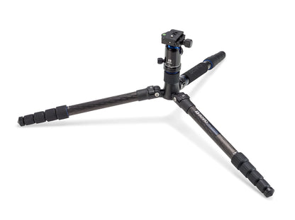 Benro FTA29CV1 tripod folded upward to 23.4 inches using reverse-folding legs