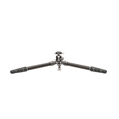Portable Benro Tortoise tripod with aluminum leg spider, 3 accessory sockets, and self-adaptive head screw for compatibility with most heads.