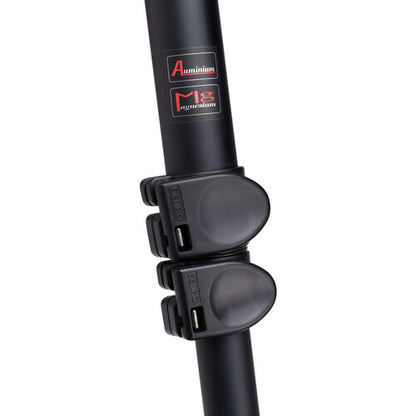 Detailed view of the Benro tripod’s center column weight hook for added stability.