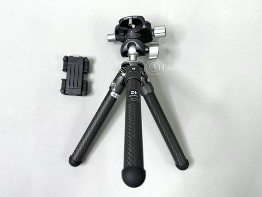 Benro TablePod Carbon Fiber Tripod with ball head, compact and lightweight, perfect for travel photography and vlogging.