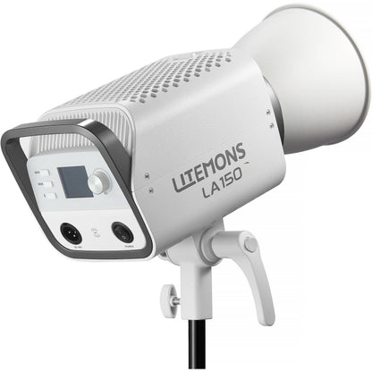 Godox Litemons LA150R RGB LED Video Light in studio white with Bowens mount reflector.