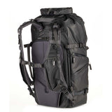 Removable waist belt with tripod pouch on X40 backpack keeps essentials within reach.