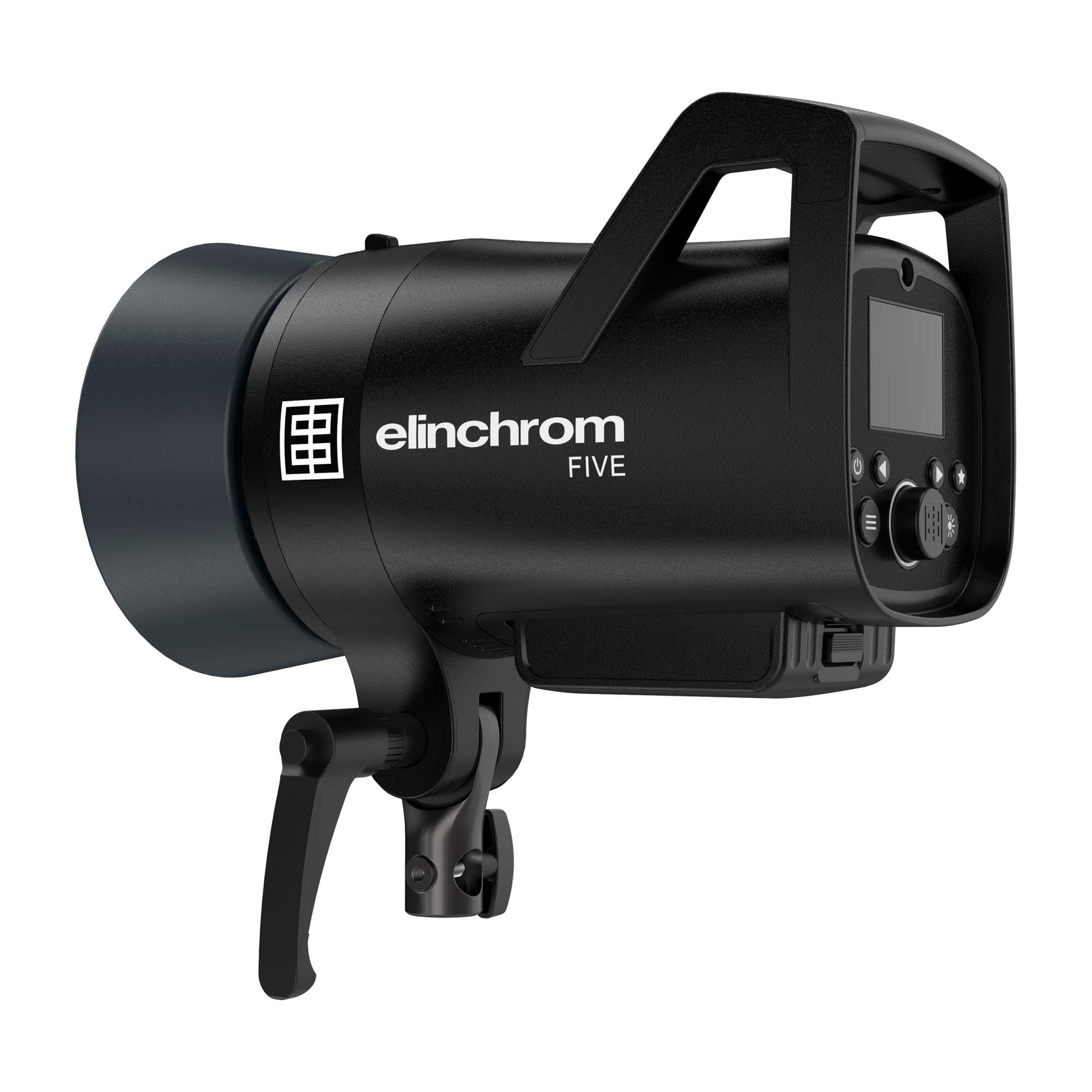 Photographer adjusting Elinchrom FIVE settings via Bluetooth app

