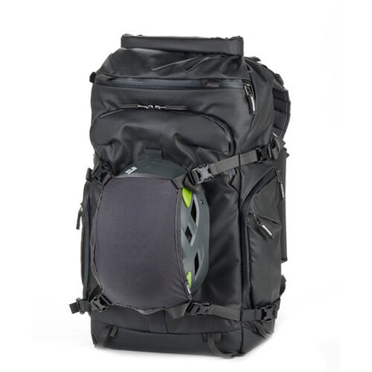 Compact yet spacious camera backpack with up to 37L of adjustable storage.