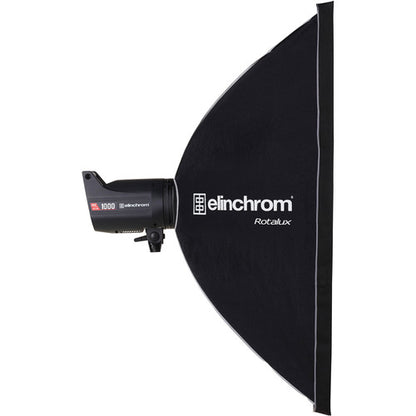 Elinchrom Rotalux softbox with flash head on a white background