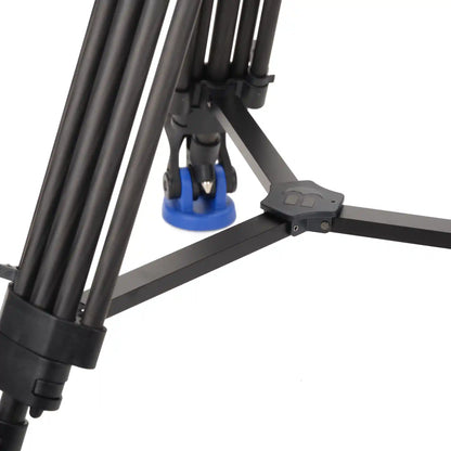 Benro 60mm bowl tripod adjusted to its minimum 63 cm operating height.