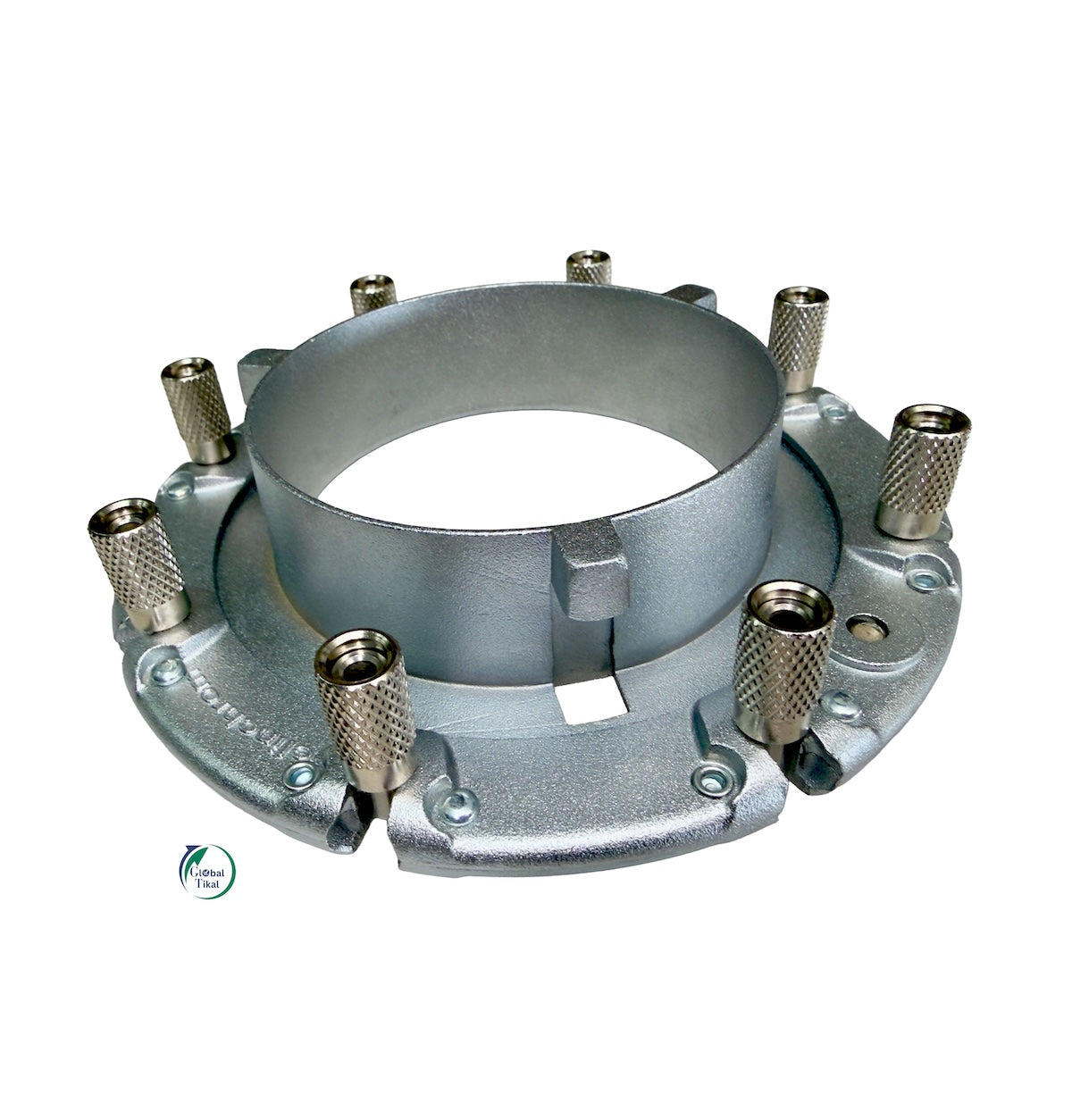 Profile view of the 9cm high Rotalux Speed Ring for Bowens, showcasing the reinforced metal stress points for professional durability.