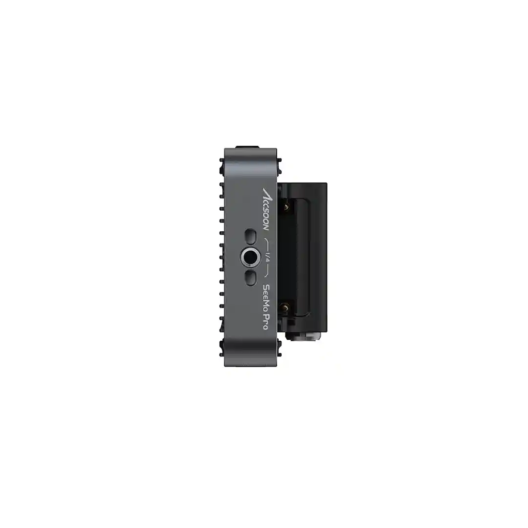 Accsoon SeeMo Pro angled view highlighting durable metal housing