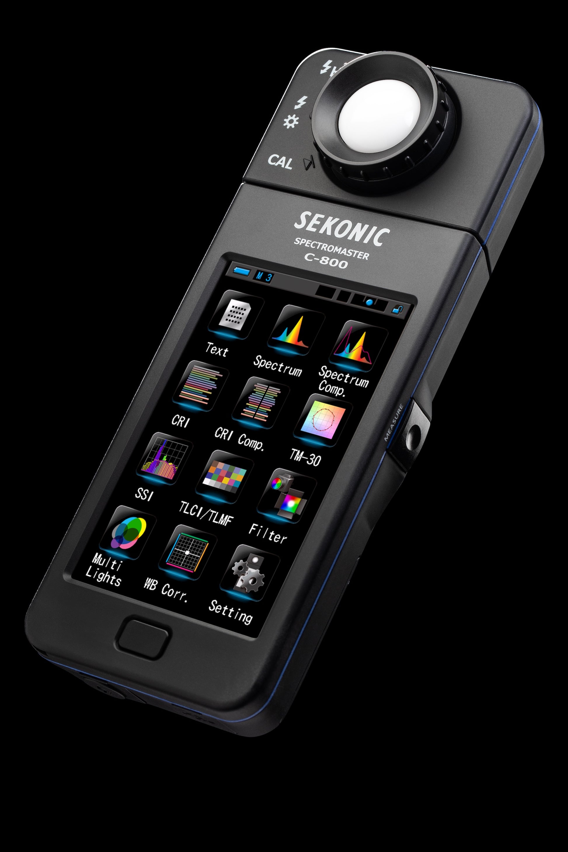 Sekonic C-800-U Displaying Spectral Graph for Light Analysis