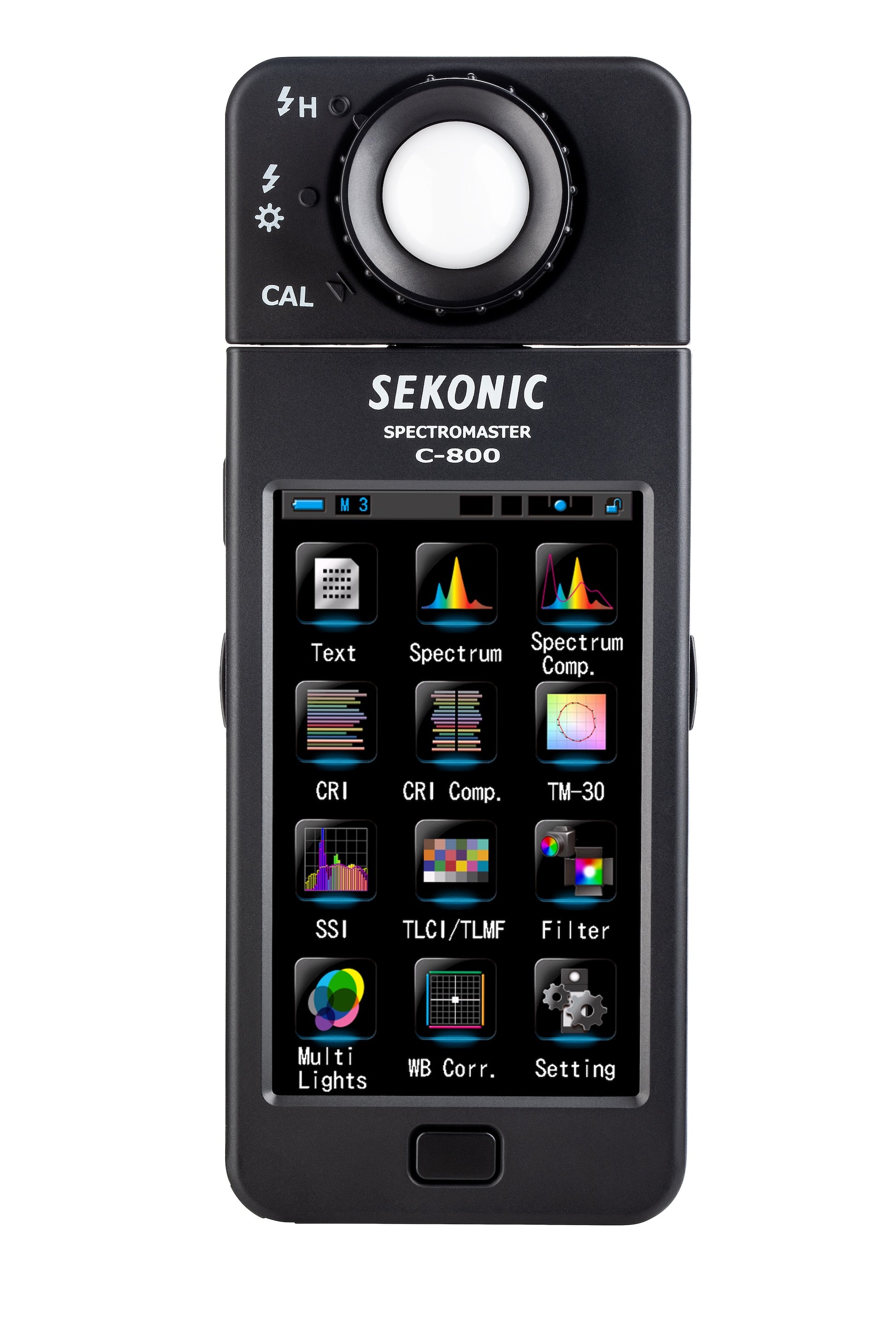 Sekonic C-800-U Spectrometer – Side View with Buttons & Controls