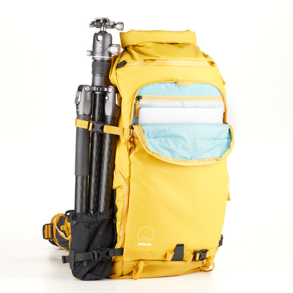 Action X50 Backpack with a laptop and tablet stored in its dual padded sleeves.