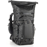 Roll-top design of the Shimoda Action X25 V2 backpack for adjustable capacity