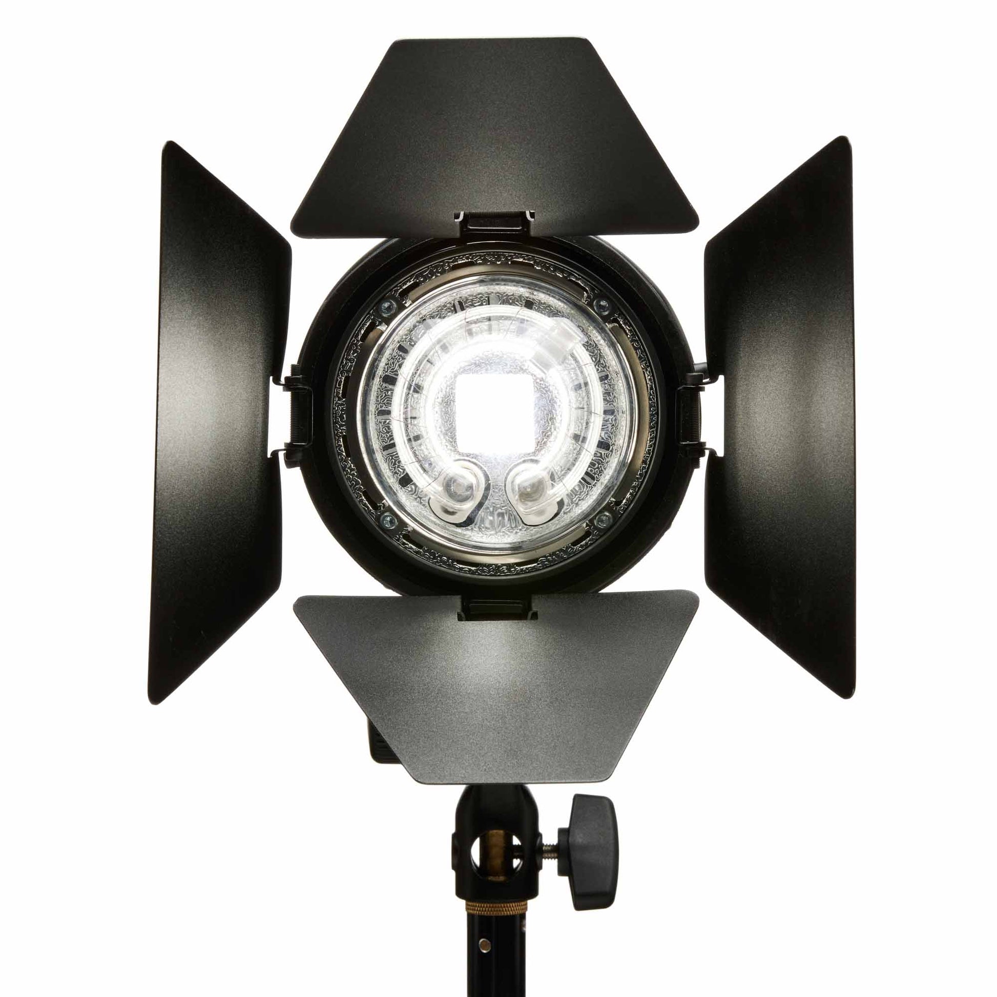 Side-by-side comparison of Elinchrom THREE with and without modifiers
