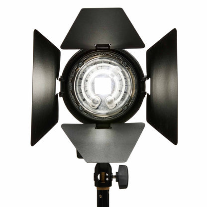 Side-by-side comparison of Elinchrom THREE with and without modifiers