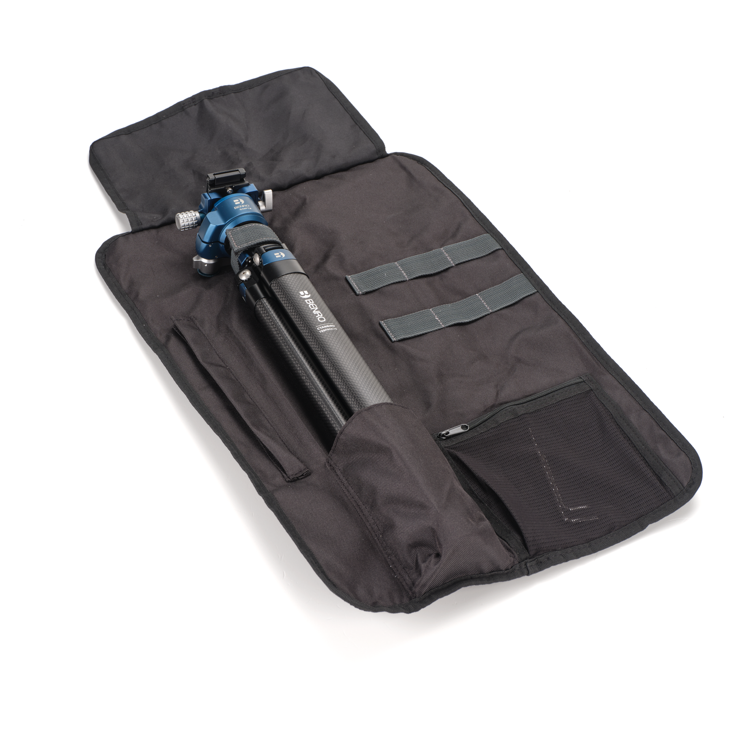 Benro Blackbird premium carry case with the tripod tucked safely inside.