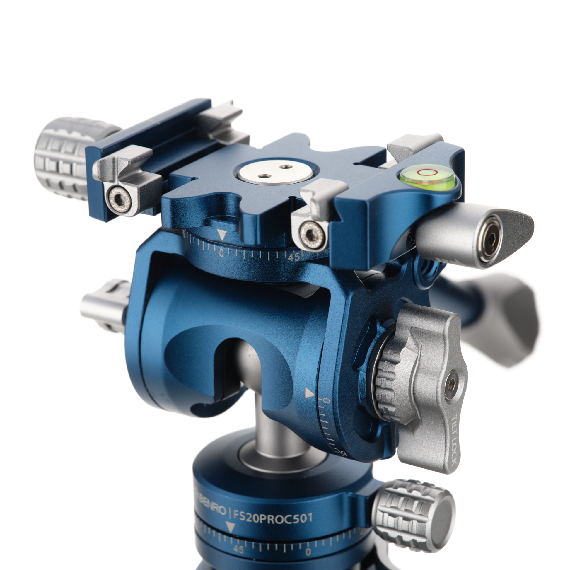 Benro FS20PROC501 head tilted at a 90-degree angle for vertical social media content creation.