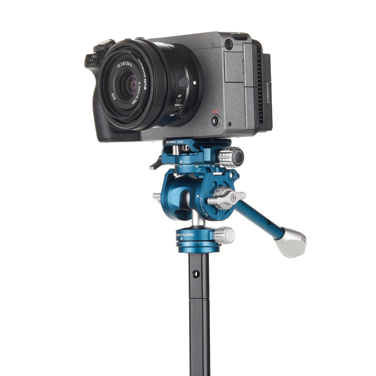 Lightweight 0.68lb Benro FS20PRO head for mirrorless and DSLR cameras.