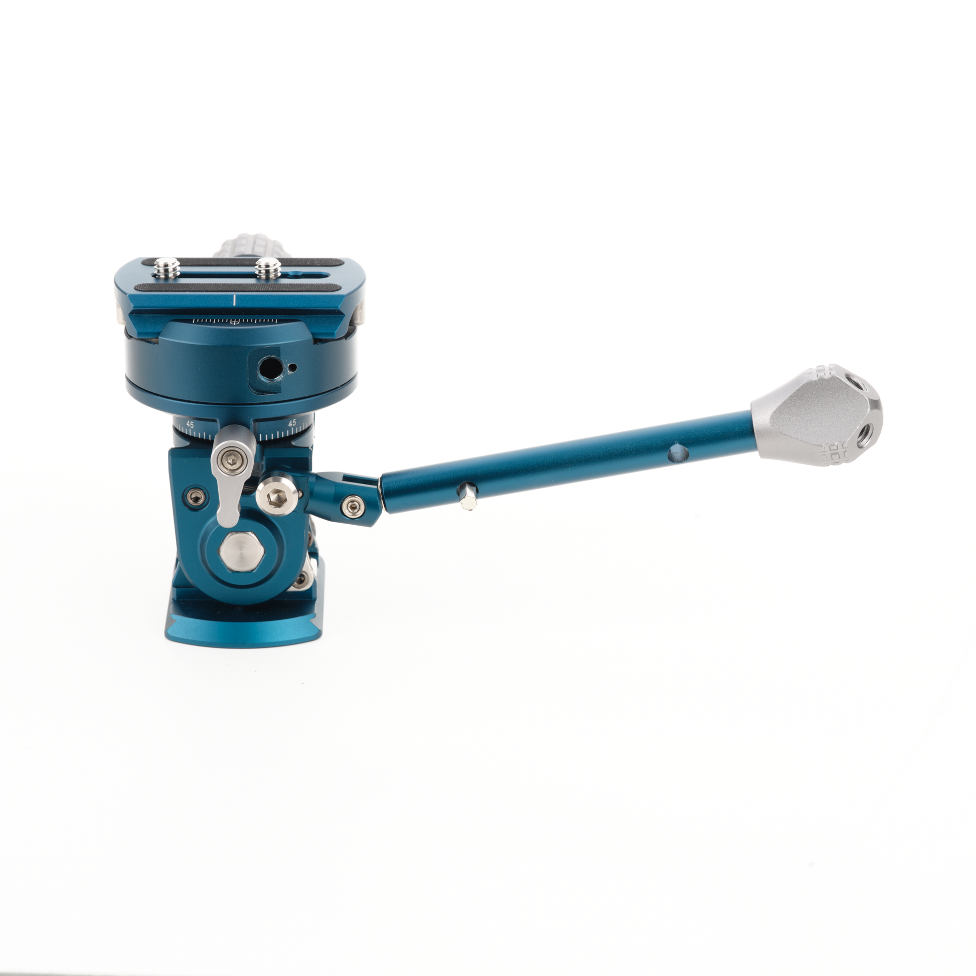 Action shot showing the TH62 at its maximum 90-degree forward tilt angle.