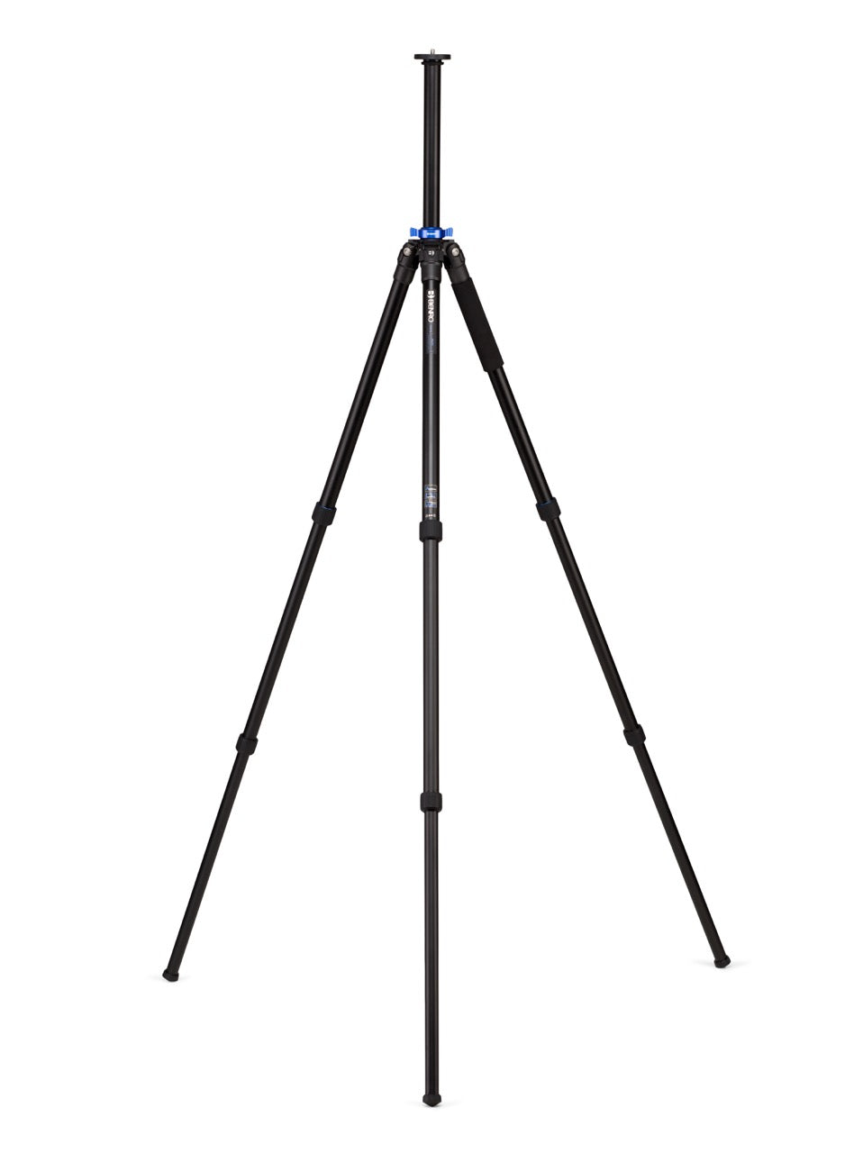 Benro TMA37AL Mach3 Long Series 3 aluminum tripod standing at full extension.