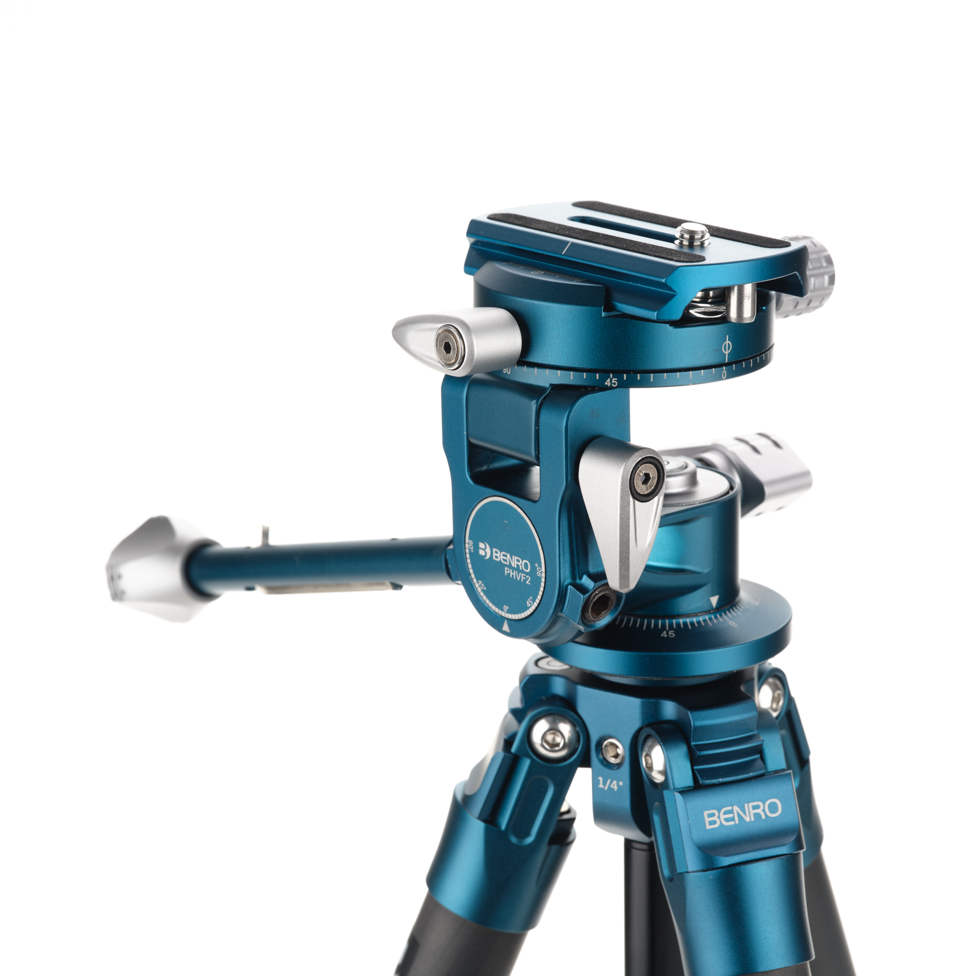 PHVF2 head on Benro SuperSlim 0 Series carbon fiber tripod, showcasing a lightweight and versatile photography setup.