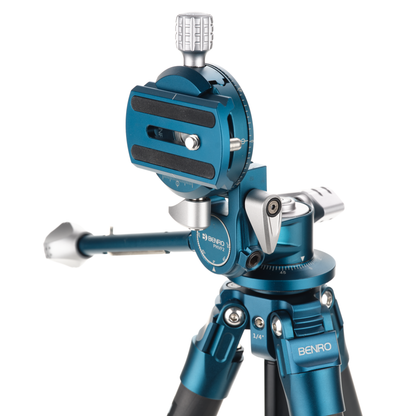 Top PHVF2 head on Benro SuperSlim 0 Series carbon fiber tripod, showcasing a lightweight and versatile photography setup.