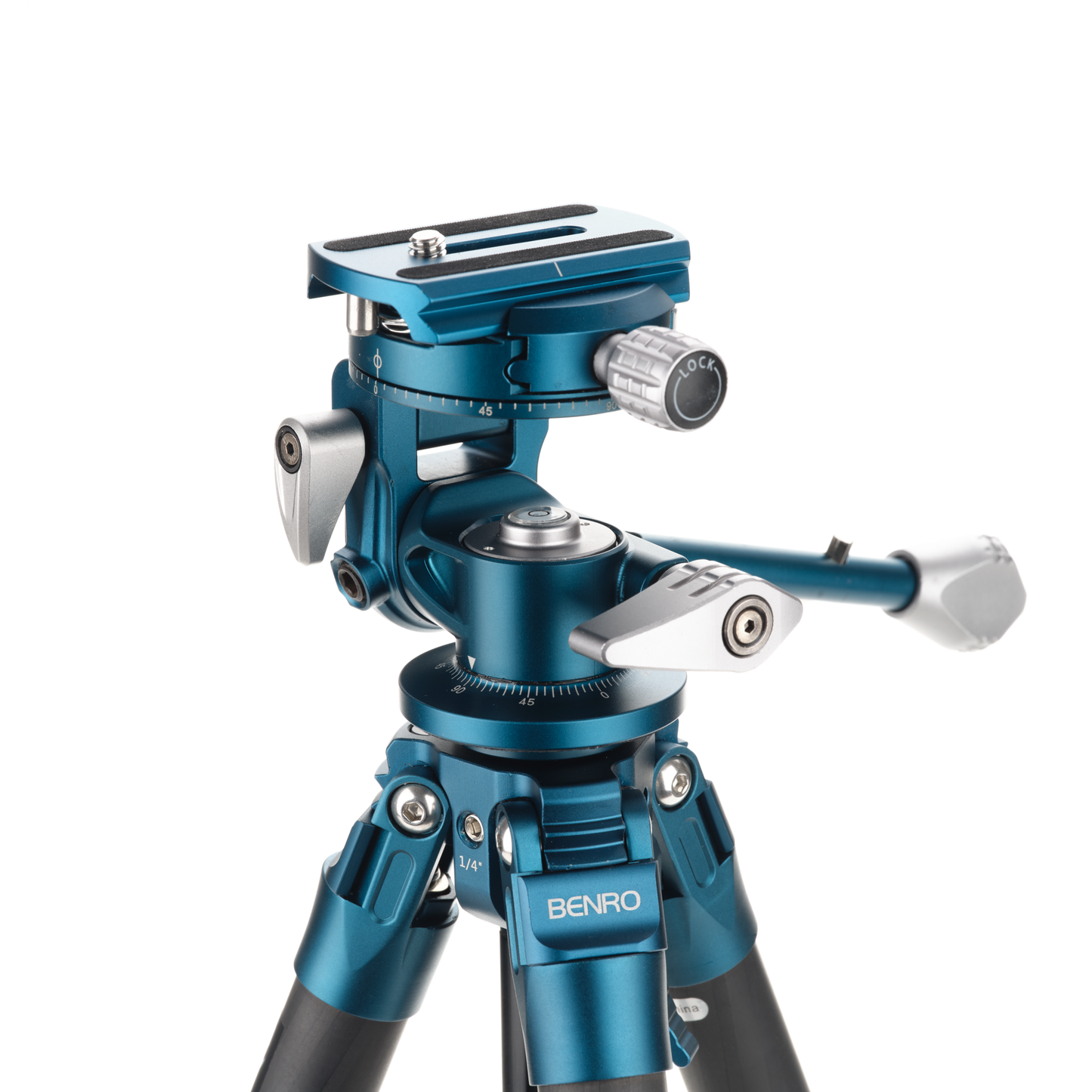 PHVF2 head on Benro SuperSlim 0 Series carbon fiber tripod.