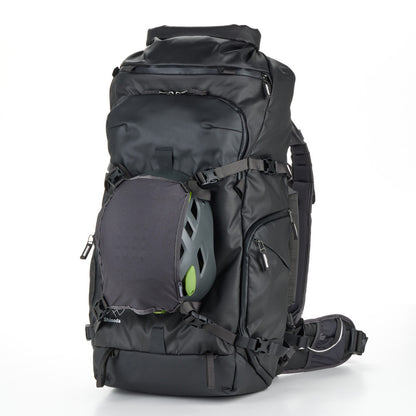 Action X50 Backpack Starter Kit, including the backpack, Core Unit v2, helmet holder, and rain cover.