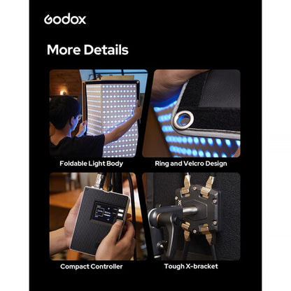 Top Godox FL100R RGB Flexible LED Light Mat (1 x 2')