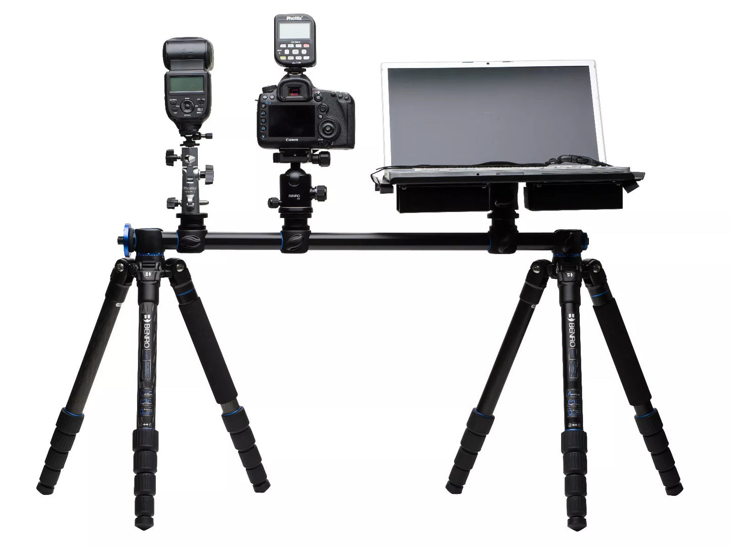 Benro GA268T tripod with a ballast hook for added stability during outdoor shoots.