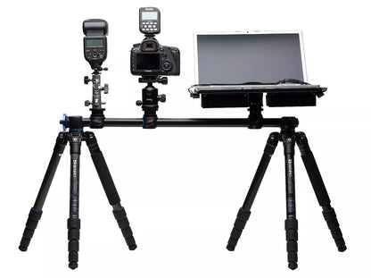 Benro GA268T tripod with a ballast hook for added stability during outdoor shoots.