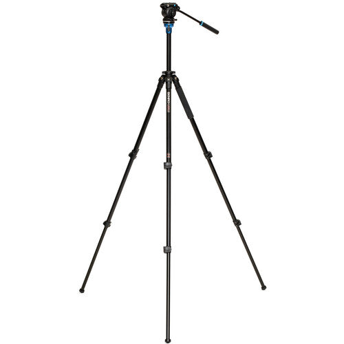 Benro tripod supports up to 5.5 lbs, compatible with mirrorless and DSLR camera setups.