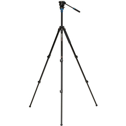 Benro tripod supports up to 5.5 lbs, compatible with mirrorless and DSLR camera setups.