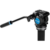 Versatile Fluid Head for Different Angles – A shot of the monopod capturing video from multiple angles, showcasing the fluid head's smooth movement