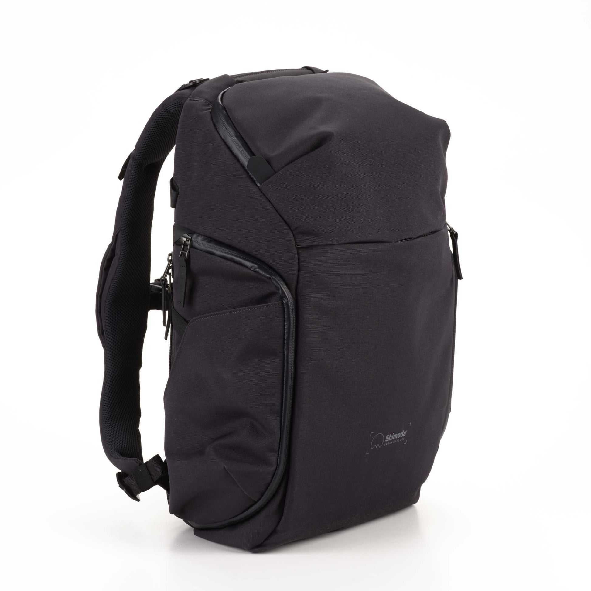 Urban Explore 25L Camera Backpack - Black Recycled Cordura, side-access design