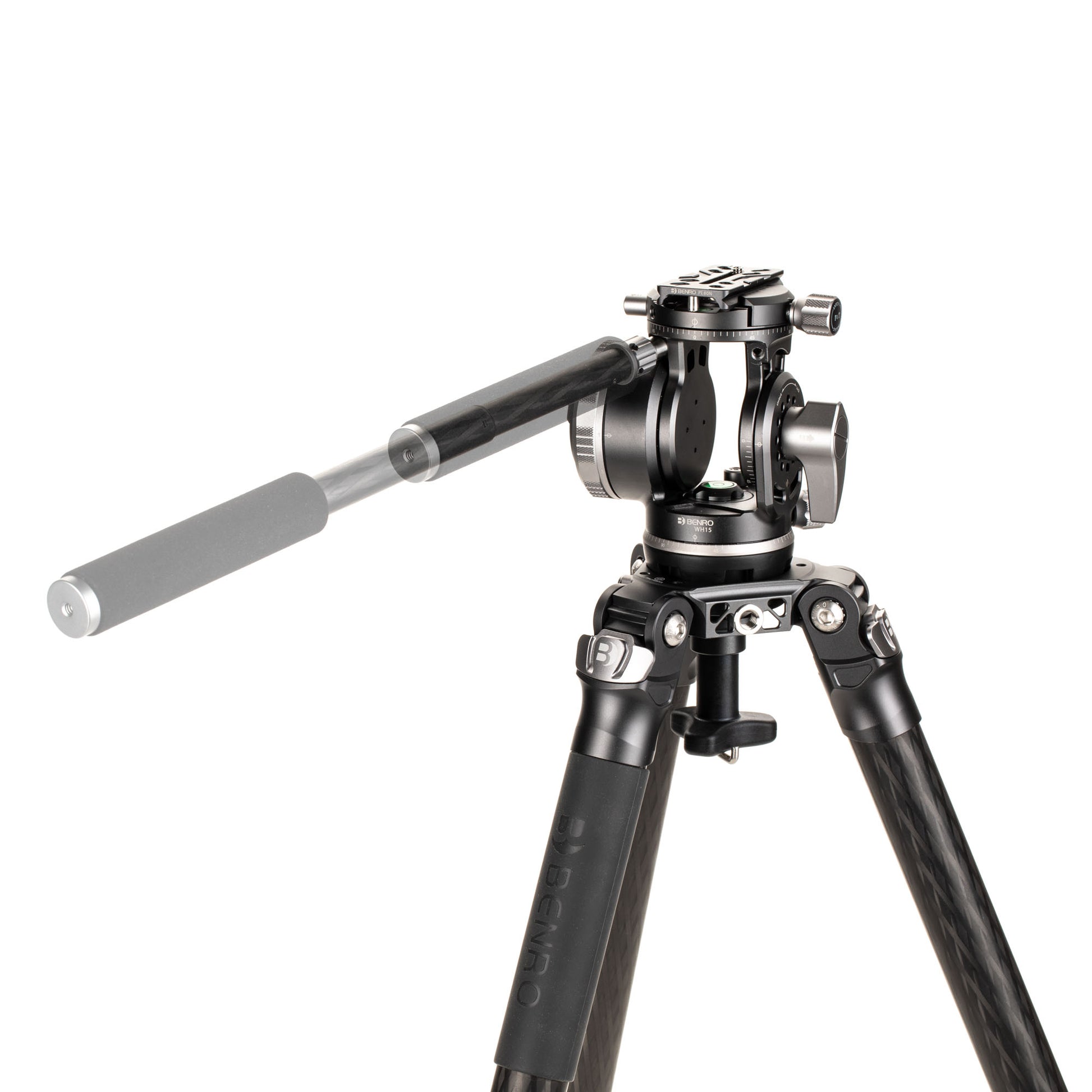 Built-in accessory mount on Benro WH15 for mic or monitor attachments