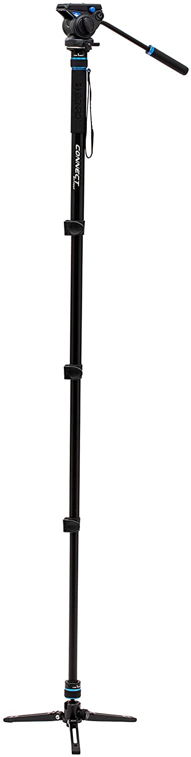 Benro #3 MCT38AFS4 Monopod with Flip Locks, 3-Leg Base, S4 Video Head freeshipping - VL Camera Photography Store