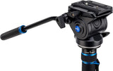 Benro #3 MCT38AFS4 Monopod with Flip Locks, 3-Leg Base, S4 Video Head freeshipping - VL Camera Photography Store
