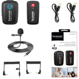 Saramonic Blink 500 B1 Wireless Clip-On Mic System with Lavalier & Dual Receiver for Cameras & Mobile Devices