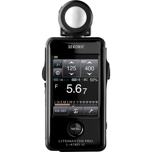 Close-up of Sekonic L-478’s retractable lumisphere for incident light metering