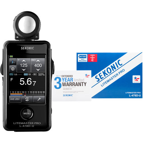 Sekonic L-478 Light Meter with 2.7-inch color touchscreen LCD display